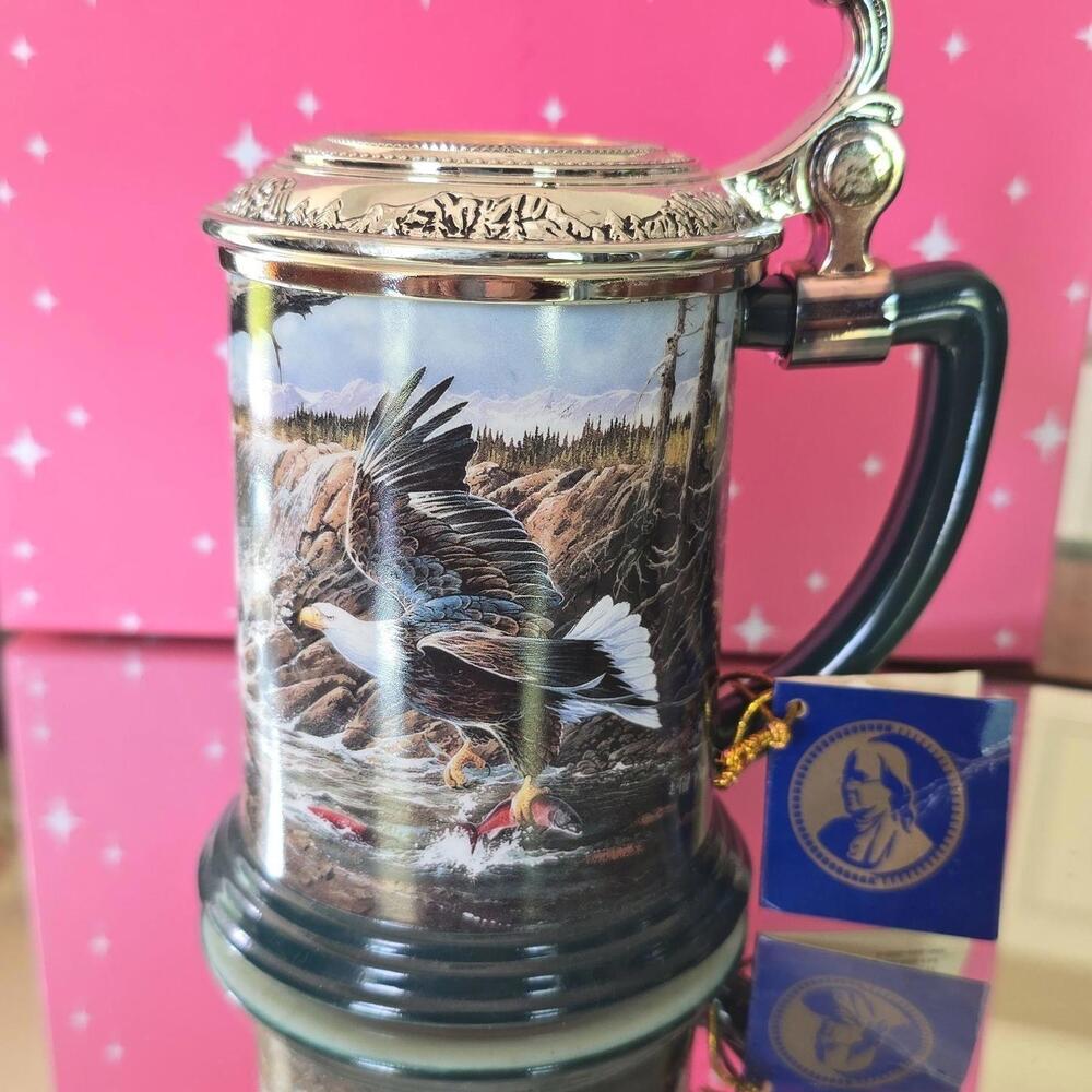 Franklin Mint Eagle of the Last Frontier Collector Tankard by Ted Blaylock